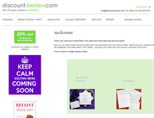 Tablet Screenshot of discountinvites.com